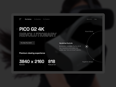 Pico VR concept ui web
