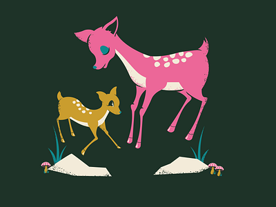 Mama Deer // Gig poster WIP deer design illustration poster design vector