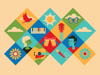 Artwork for HarpoonFest 2021 design festival illustration music poster design summer vector