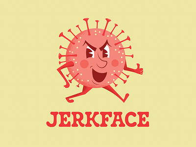 jerkface character design coronavirus design illustration quarantine retro typography vector