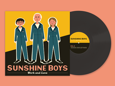 Sunshine Boys Album artwork album album art album artwork album cover design cover art cover artwork cover design design illustration record vector vinyl vinyl record