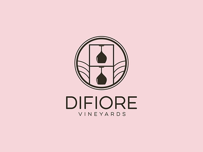 DiFiore Vineyards Logo branding design illustration logo vector wine