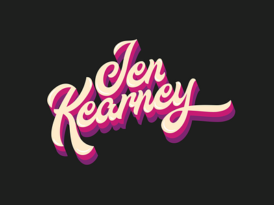 Jen Kearney Logo Type logotype musiclogo script lettering typogaphy typography logo vector