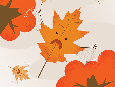 Leaves falling to their deaths art design fall illustration leaves vector