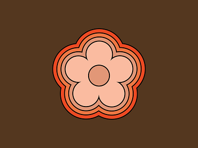 Flower 70s design flower illustration vector