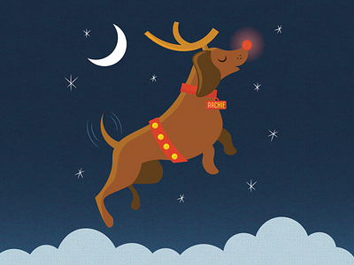 My dog as a reindeer christmas design dog dog illustration illustration reindeer vector