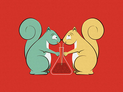 science squirrels animals design gig poster illustration poster design science squirrels vector