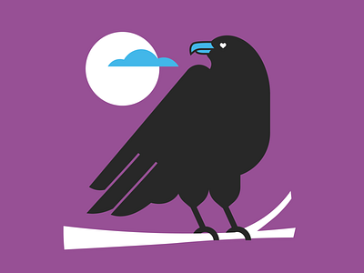 Raven bird design drawing gig poster illustration poster design raven vector
