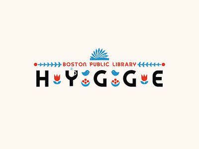 Hygge Logo for Boston Public Library design illustration logo scandinavian typography vector