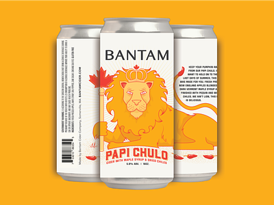 Bantam Cider // Label Design cider label design illustration lion packaging vector
