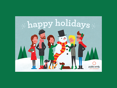 Custom illustration for a holiday card character design christmas card custom illustration design greeting card holiday illustration vector
