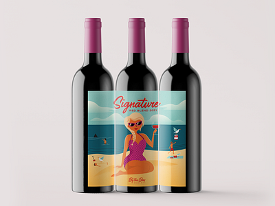 By the Bay Wines Label Design