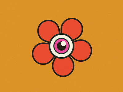 Eye Flower design eye flower illustration poster design thick lines vector