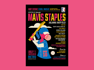Poster for Hot Stove Cool Music - Chicago bands baseball design gig poster illustration music poster design vector