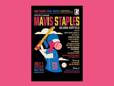 Poster for Hot Stove Cool Music - Chicago bands baseball design gig poster illustration music poster design vector