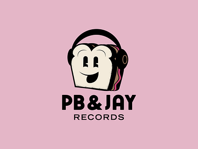 PB&JAY Records // Boston design illustration logo sandwich