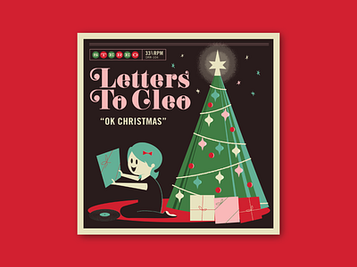 Letters To Cleo "OK Christmas" Album Art album artwork design illustration vector vinyl record