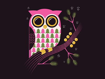 Christmas Owl / WIP christmas design gig poster illustration owl poster design vector