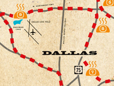 Taco Trail adobe illustrator dallas illustration map tacos vector