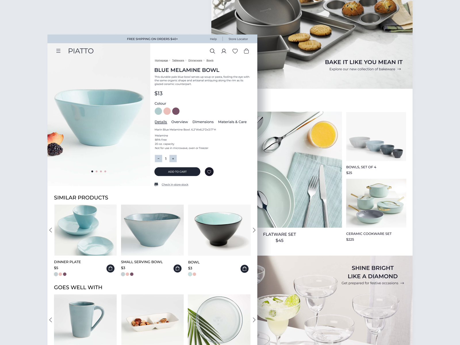Tableware store website design part II by Irina Pekarchik on Dribbble