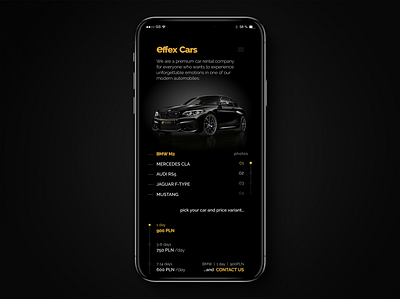 Rental company Mobile HOME black brand design brand identity dark dark app dark mode dark theme dark ui minimal minimalistic ui ui ux ui design uidesign uiux ux ux ui ux design uxdesign uxui