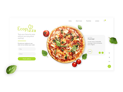 EcoPizza HOME presentation app brand design brand identity clean design clean ui minimalism minimalist pizza pizzeria shopping cart ui ui ux ui design uidesign uiux ux ux ui ux design uxdesign uxui