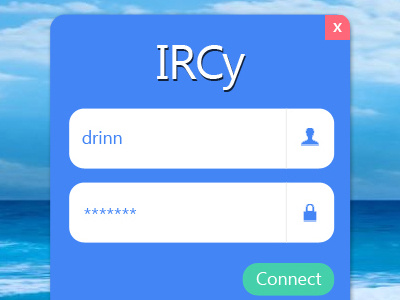 Ircy1 interface irc login ui user