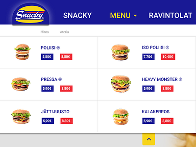 Snacky Menu