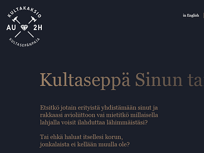 Kultakaksio - Goldsmith design web