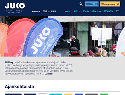 JUKO Etusivu 2019 design interface layout web