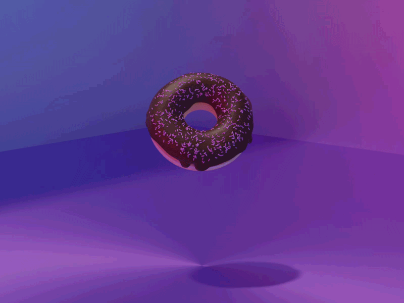 A Donut. 3d animation after effects animated gif animation animation 2d animation design blender blender 3d blendercycles cel animation donut food motion design motion graphic motion graphics photoshop