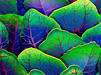 Space cabbage art botanical design fabric illustration illustrator pattern print textile texture watercolor