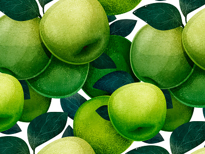 Apple pattern apple art botanical branding fabric illustration illustrator pattern print textile texture watercolor