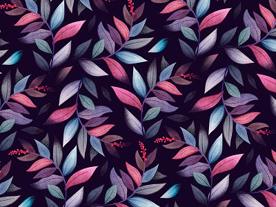 Pattern botanic character design fabric flower illustration pattern plant print textile texture watercolor