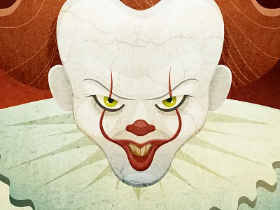 Pennywise art book character illustration it pennywise person print watercolor