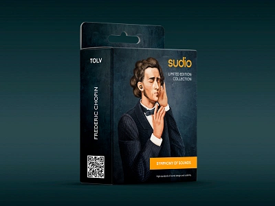 Headphone packaging art branding character composer design illustration illustrator package package design packaging person portrait print watercolor