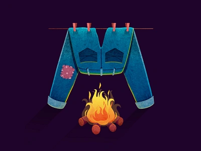 36daysoftype_M 36daysoftype 36daysoftype08 art book design fire forest illustration illustrator jeans lettering letters print texture type typogaphy watercolor