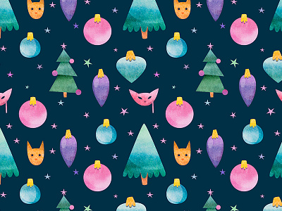 New Year pattern ball new year pattern sky tree xmas