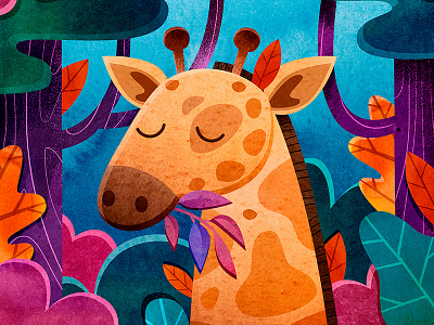 Fairy Forest Children BOOK animal book character childbook children book design face giraffe illustration illustrator kid person print watercolor