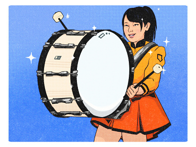 Kyoto Tachibana SHS Green Band Girl - 4/12 illustration vector