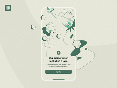 Onboarding #3 - Joke Subscription app clowns green illustration ios joke mobile app onboarding onboarding screen real real app sketch startup subscription ui ux vector welcome wireframing