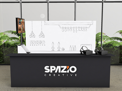 Stand Spazio Creative BTM Procomer Costa Rica 3d ar app branding costa rica design maya render tradeshow tradeshow booth virtual reality vr