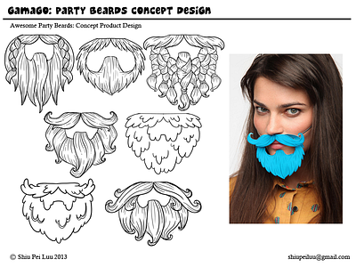 Dribble Gamago beards concept ink mustache product