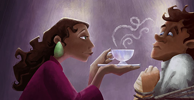 Tea Time digital illustration