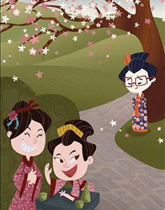 Glum Geisha illustration vector