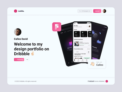 Welcome to my Design Portfolio on Dribbble ✌🏻 design first shot hello dribbble ui ui design user interface welcome