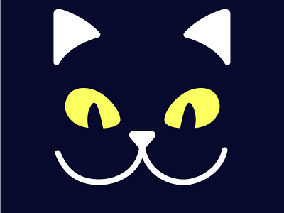 Cat icon design illustration logo minimal vector