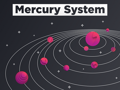 Rebrand Map for Mercury Development branding challenge challenges design illustration logo mercdev space vector