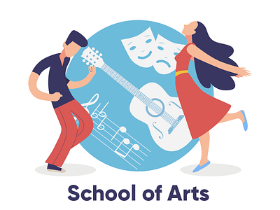School of Arts art branding design illustration logo music vector