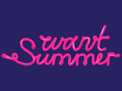 Want Summer branding design flow illustration typography ui